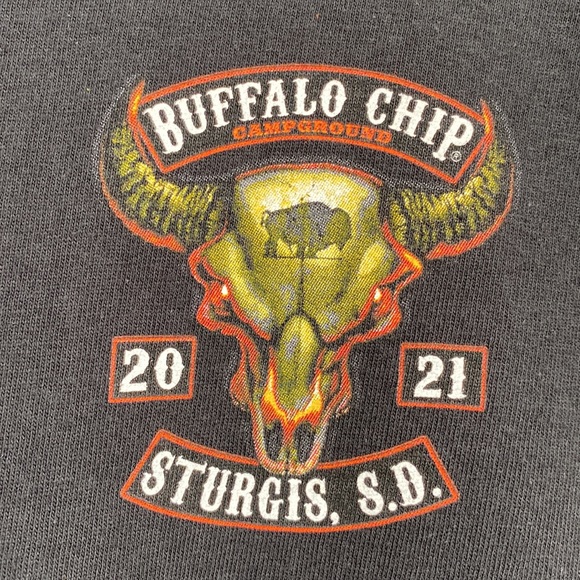 Hot Leathers Sturgis SD Buffalo Chip Campground 2021 Tee Large - Picture 3 of 7